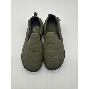 Ozark Trail Men's Puff Slippers Quilted Sz 13/14 Memory Foam Slipper Olive Green